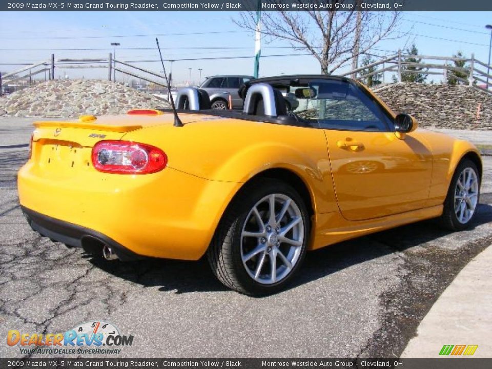 2009 Mazda MX-5 Miata Grand Touring Roadster Competition Yellow / Black Photo #6