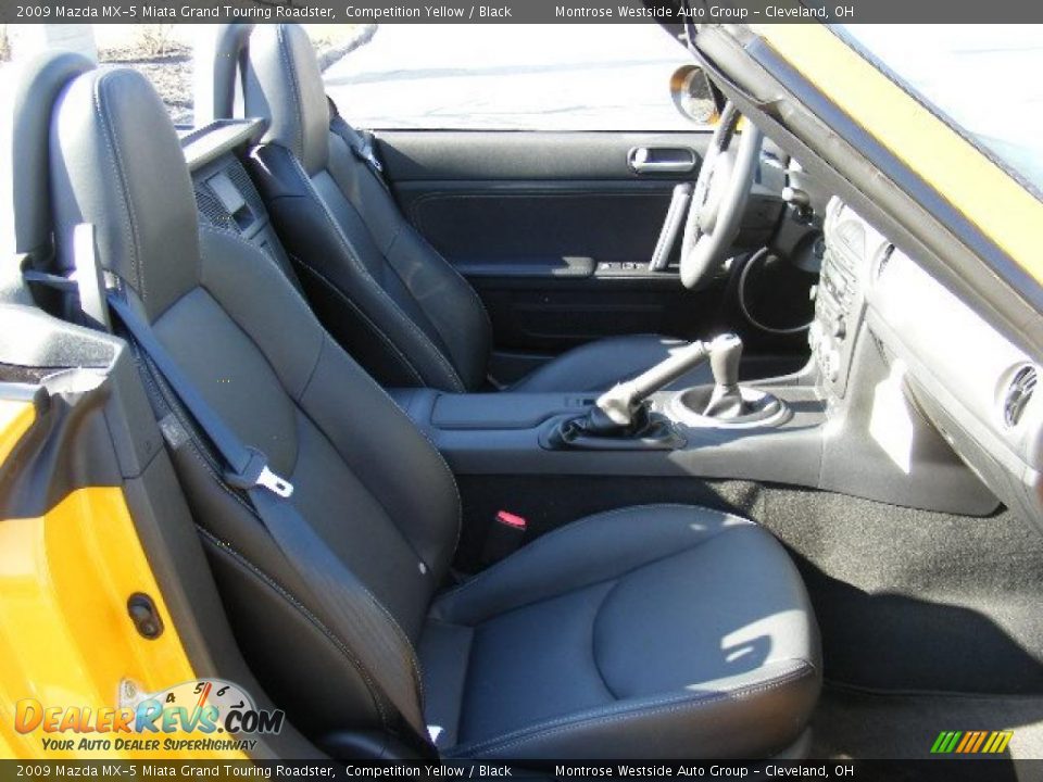 2009 Mazda MX-5 Miata Grand Touring Roadster Competition Yellow / Black Photo #12