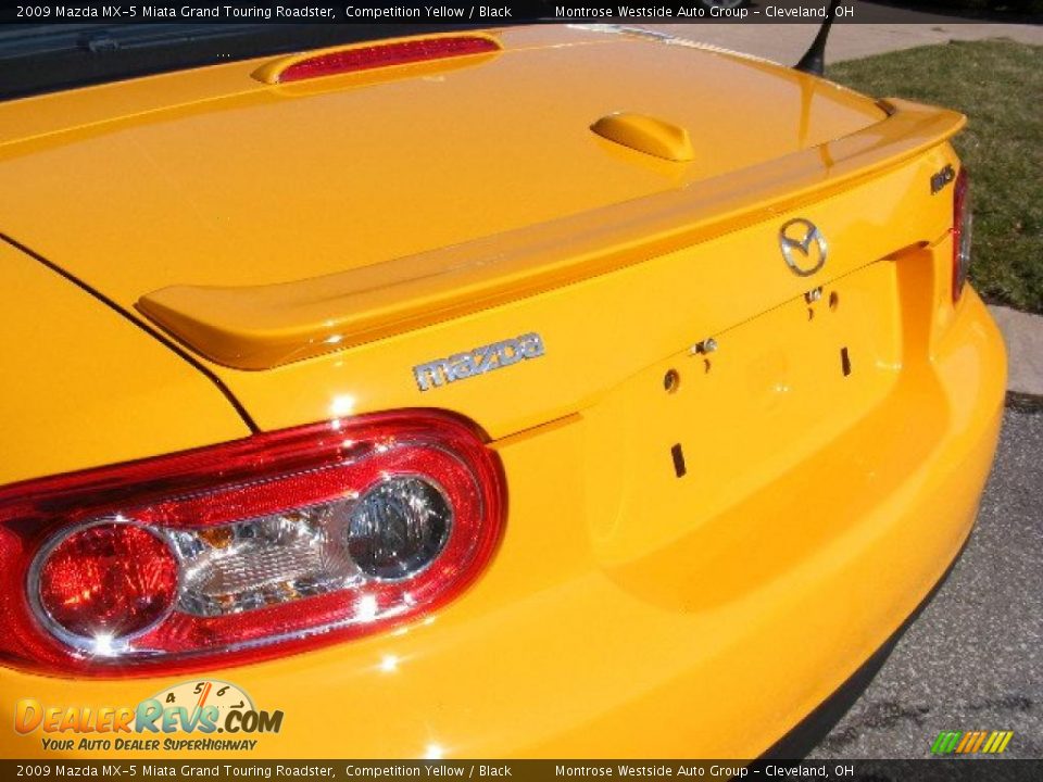 2009 Mazda MX-5 Miata Grand Touring Roadster Competition Yellow / Black Photo #26