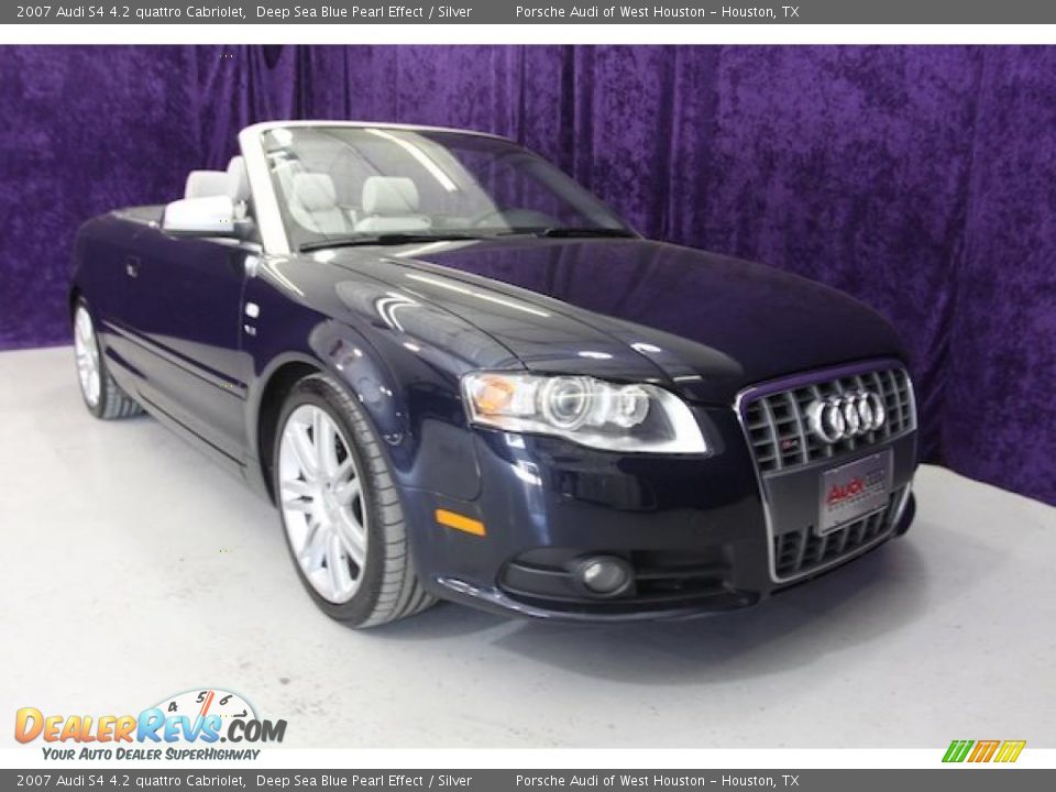 2007 Audi S4 4.2 quattro Cabriolet Deep Sea Blue Pearl Effect / Silver Photo #1