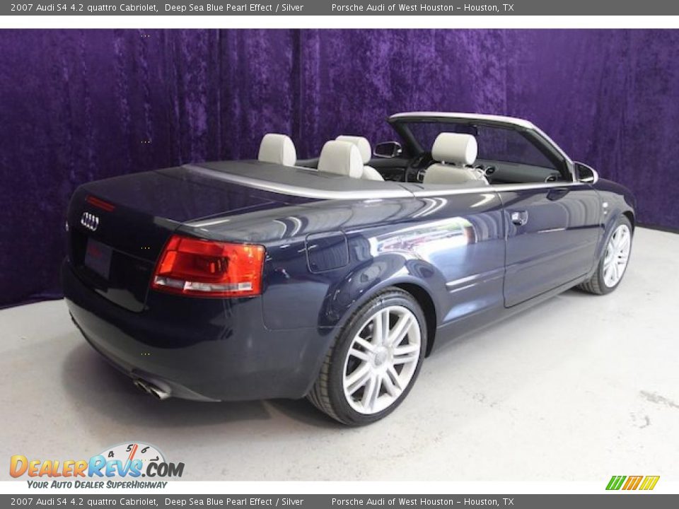 2007 Audi S4 4.2 quattro Cabriolet Deep Sea Blue Pearl Effect / Silver Photo #3