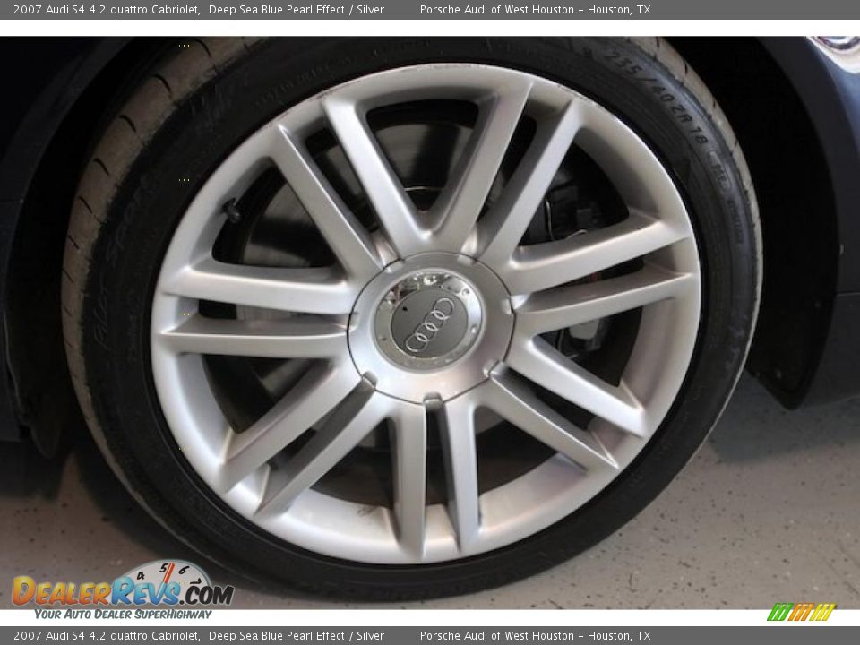 2007 Audi S4 4.2 quattro Cabriolet Deep Sea Blue Pearl Effect / Silver Photo #6