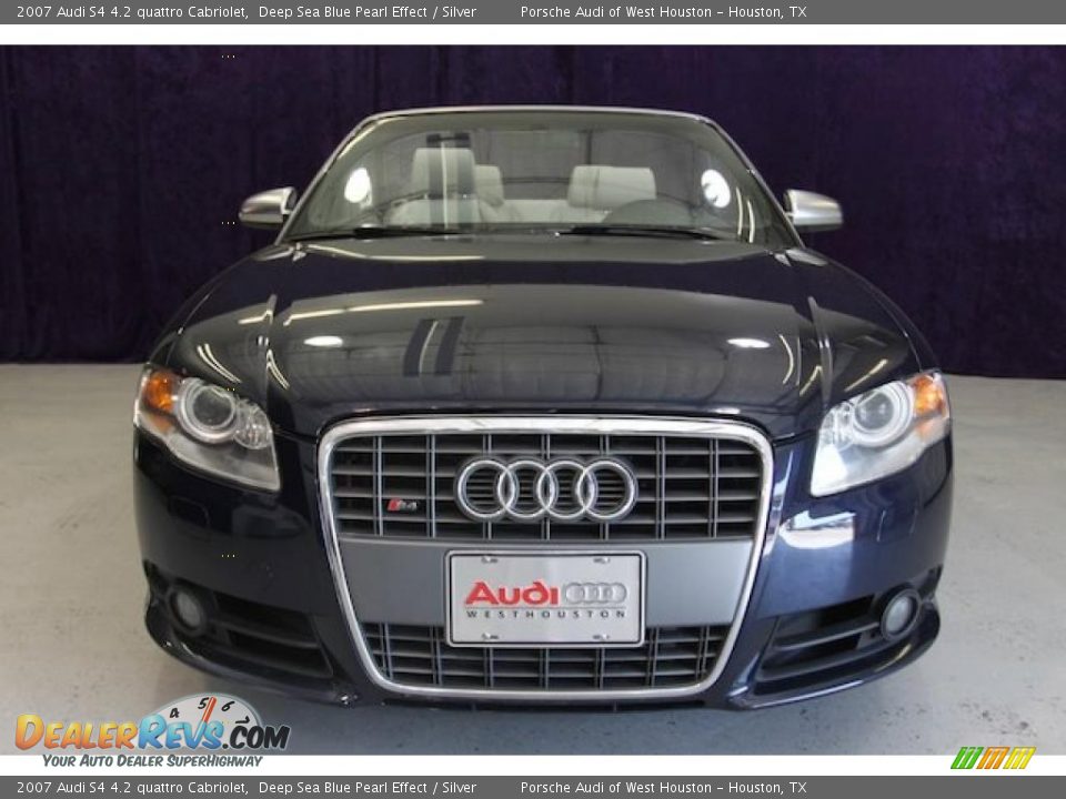 2007 Audi S4 4.2 quattro Cabriolet Deep Sea Blue Pearl Effect / Silver Photo #7