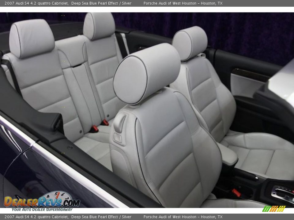 2007 Audi S4 4.2 quattro Cabriolet Deep Sea Blue Pearl Effect / Silver Photo #8
