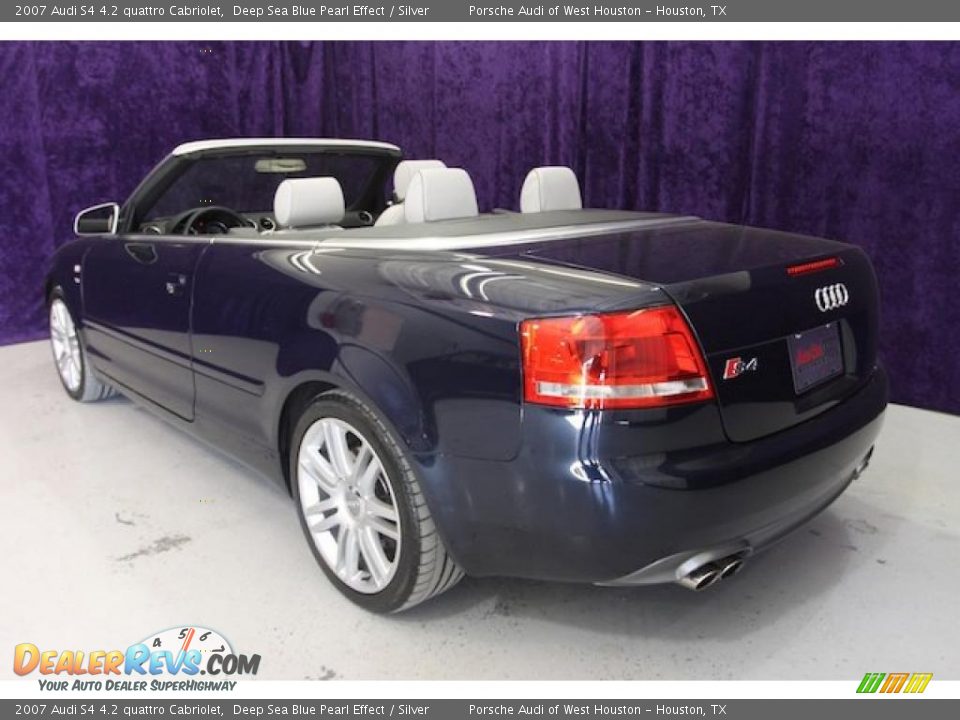 2007 Audi S4 4.2 quattro Cabriolet Deep Sea Blue Pearl Effect / Silver Photo #13