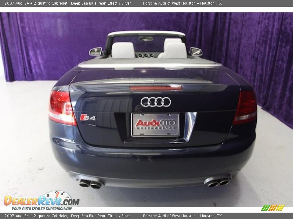 2007 Audi S4 4.2 quattro Cabriolet Deep Sea Blue Pearl Effect / Silver Photo #14