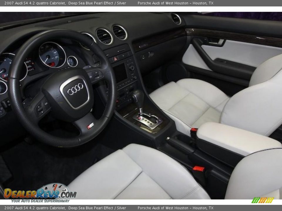 2007 Audi S4 4.2 quattro Cabriolet Deep Sea Blue Pearl Effect / Silver Photo #16
