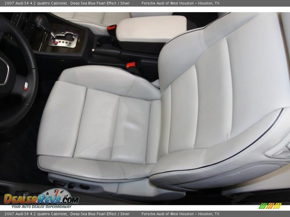 2007 Audi S4 4.2 quattro Cabriolet Deep Sea Blue Pearl Effect / Silver Photo #18