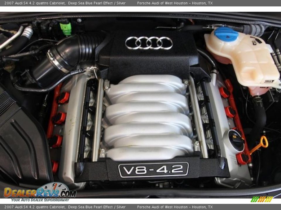 2007 Audi S4 4.2 quattro Cabriolet Deep Sea Blue Pearl Effect / Silver Photo #26