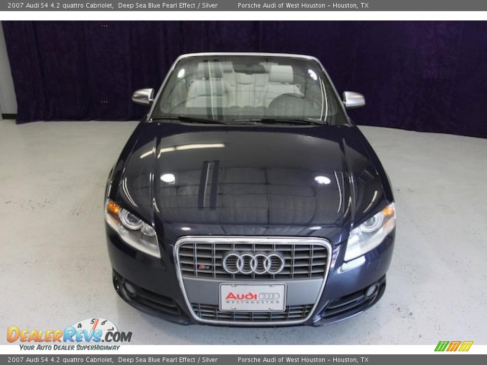 2007 Audi S4 4.2 quattro Cabriolet Deep Sea Blue Pearl Effect / Silver Photo #27