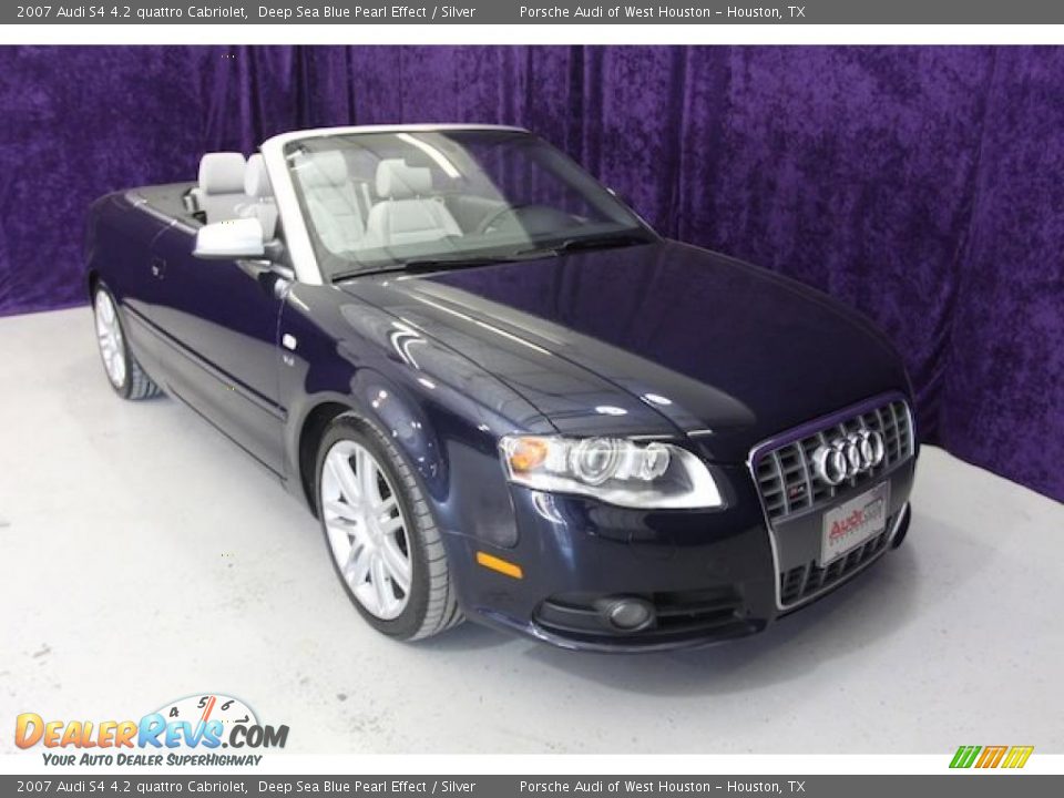 2007 Audi S4 4.2 quattro Cabriolet Deep Sea Blue Pearl Effect / Silver Photo #29