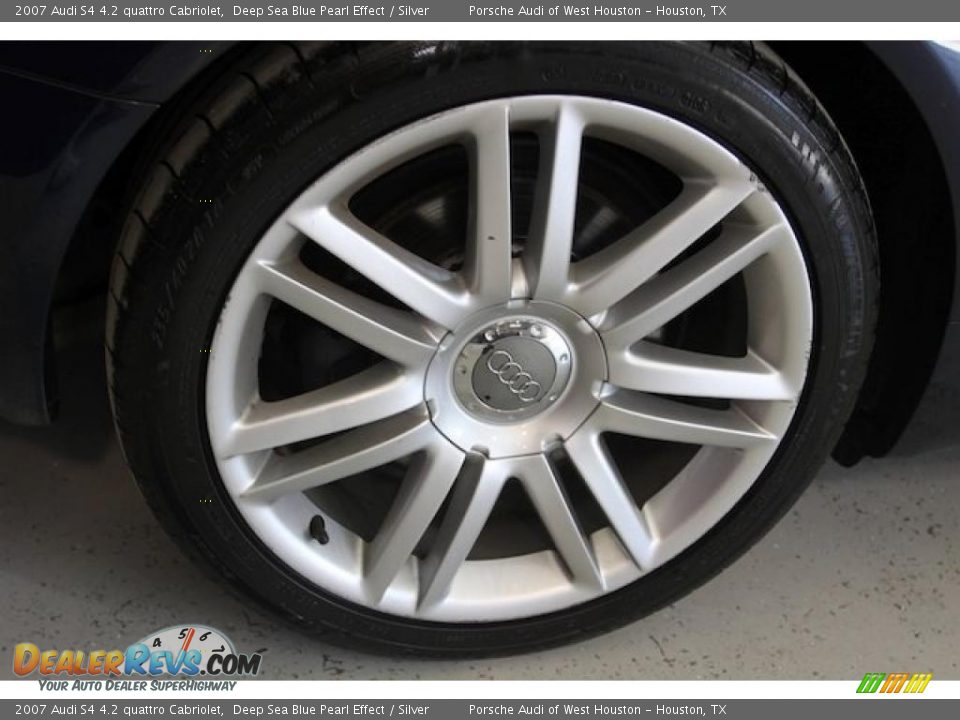 2007 Audi S4 4.2 quattro Cabriolet Deep Sea Blue Pearl Effect / Silver Photo #30