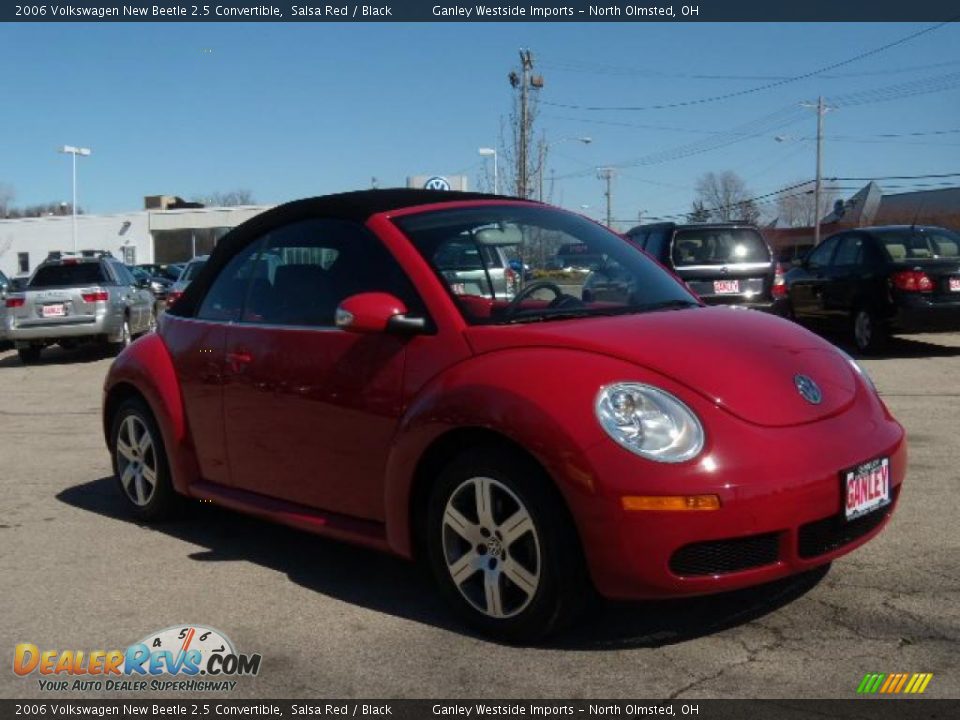 2006 Volkswagen New Beetle 2.5 Convertible Salsa Red / Black Photo #7