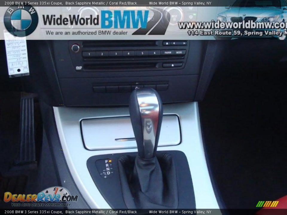2008 BMW 3 Series 335xi Coupe Black Sapphire Metallic / Coral Red/Black Photo #13