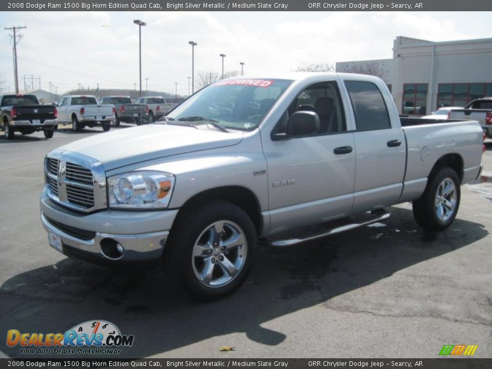 2008 Dodge Ram 1500 Big Horn Edition Quad Cab Bright Silver Metallic / Medium Slate Gray Photo #1