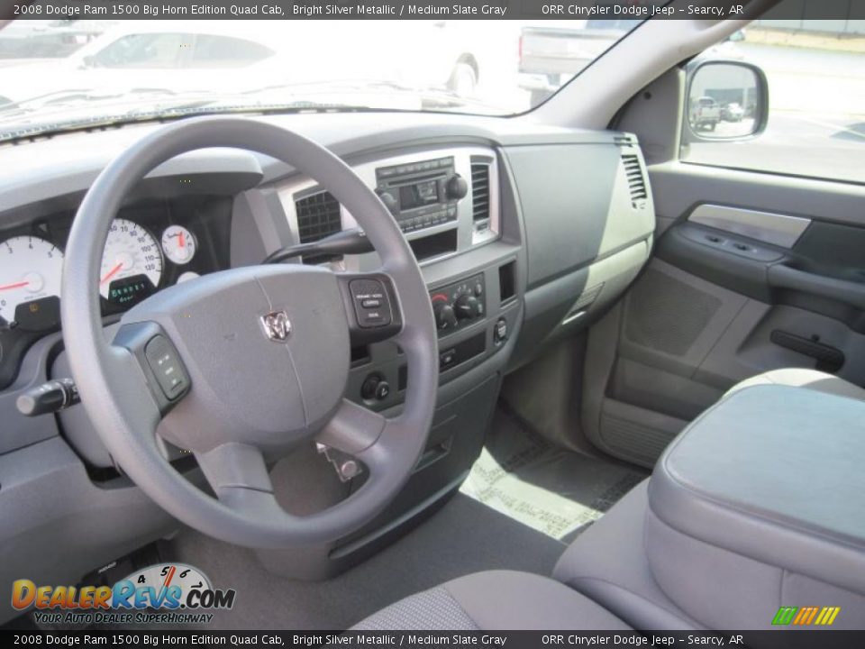 2008 Dodge Ram 1500 Big Horn Edition Quad Cab Bright Silver Metallic / Medium Slate Gray Photo #8