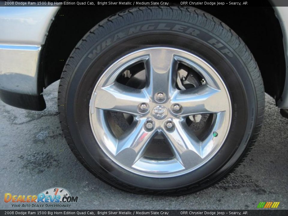 2008 Dodge Ram 1500 Big Horn Edition Quad Cab Bright Silver Metallic / Medium Slate Gray Photo #11