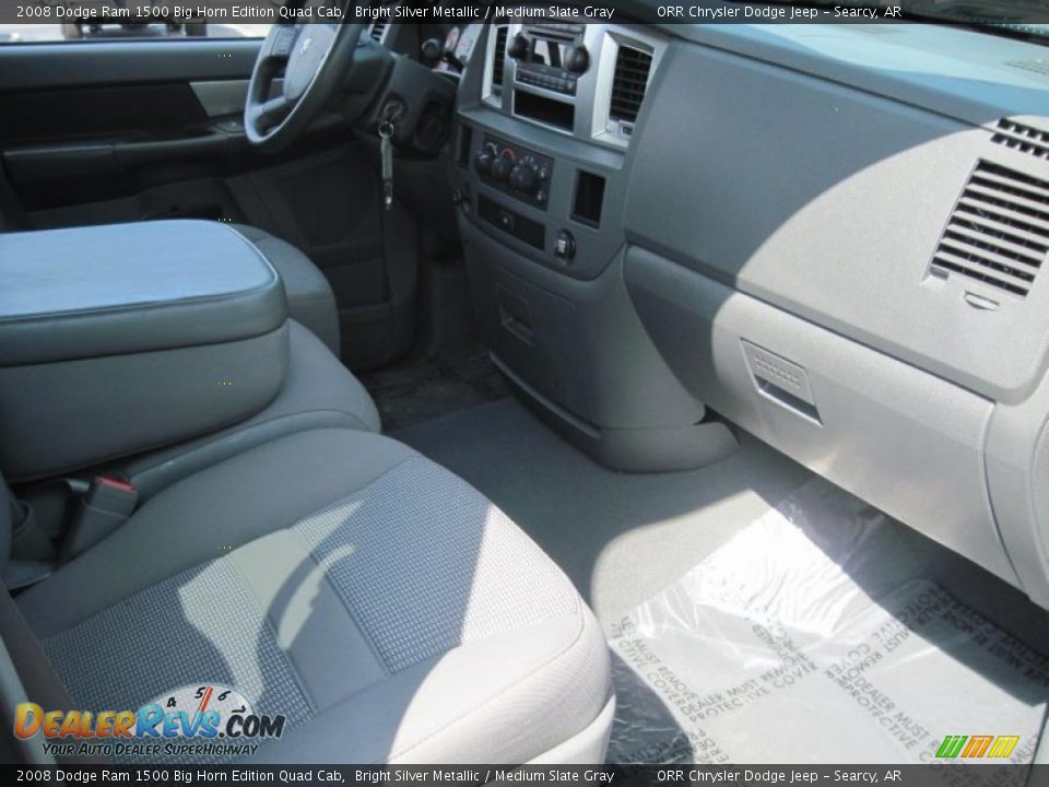 2008 Dodge Ram 1500 Big Horn Edition Quad Cab Bright Silver Metallic / Medium Slate Gray Photo #14