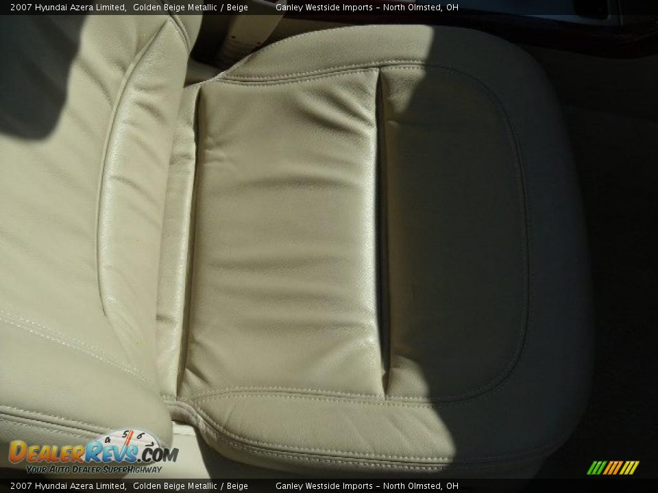 2007 Hyundai Azera Limited Golden Beige Metallic / Beige Photo #13