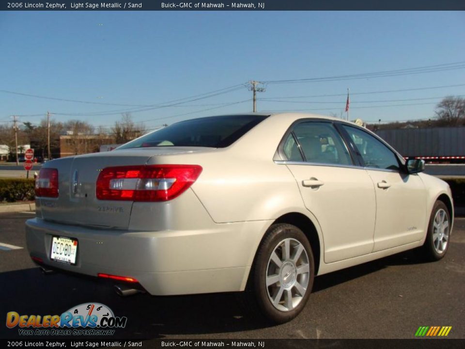 2006 Lincoln Zephyr Light Sage Metallic / Sand Photo #5