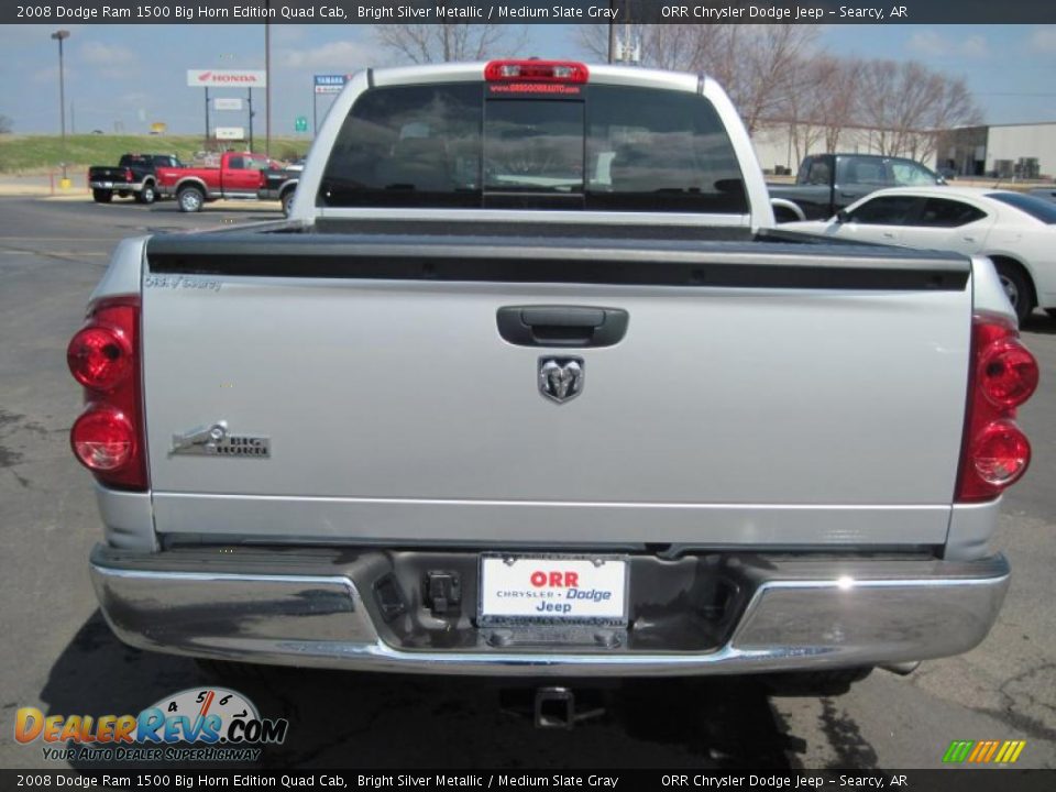2008 Dodge Ram 1500 Big Horn Edition Quad Cab Bright Silver Metallic / Medium Slate Gray Photo #16