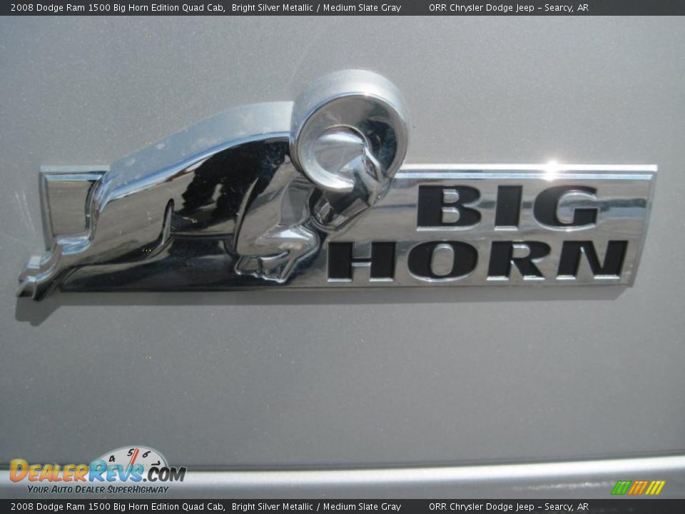 2008 Dodge Ram 1500 Big Horn Edition Quad Cab Bright Silver Metallic / Medium Slate Gray Photo #17