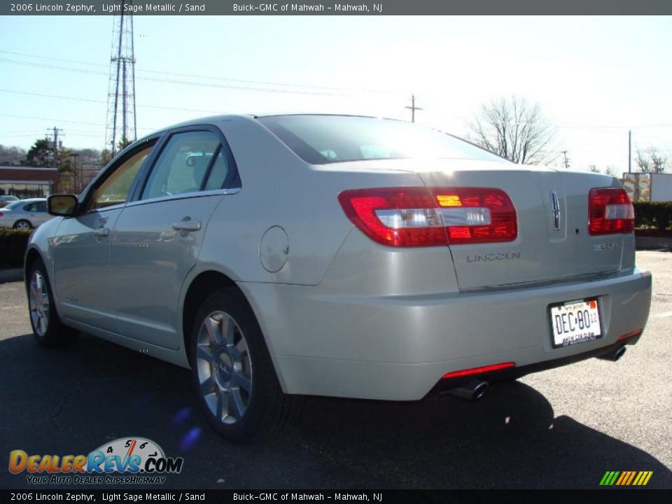 2006 Lincoln Zephyr Light Sage Metallic / Sand Photo #7