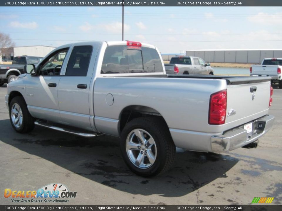 2008 Dodge Ram 1500 Big Horn Edition Quad Cab Bright Silver Metallic / Medium Slate Gray Photo #18