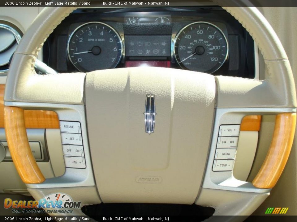 2006 Lincoln Zephyr Light Sage Metallic / Sand Photo #20