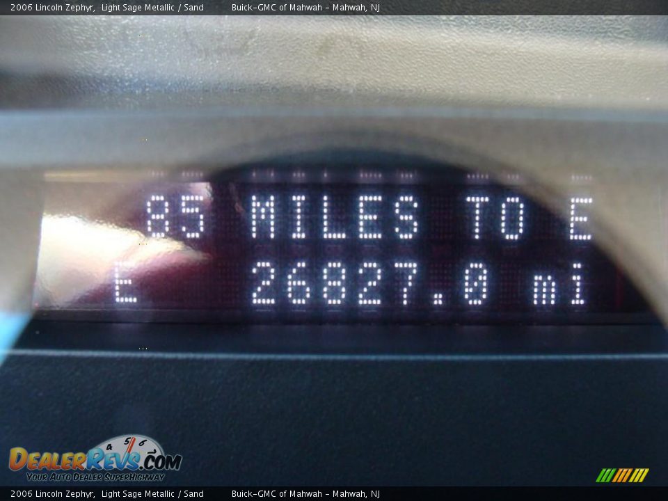 2006 Lincoln Zephyr Light Sage Metallic / Sand Photo #23