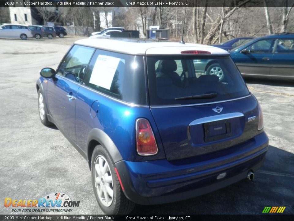 2003 Mini Cooper Hardtop Indi Blue Metallic / Panther Black Photo #4