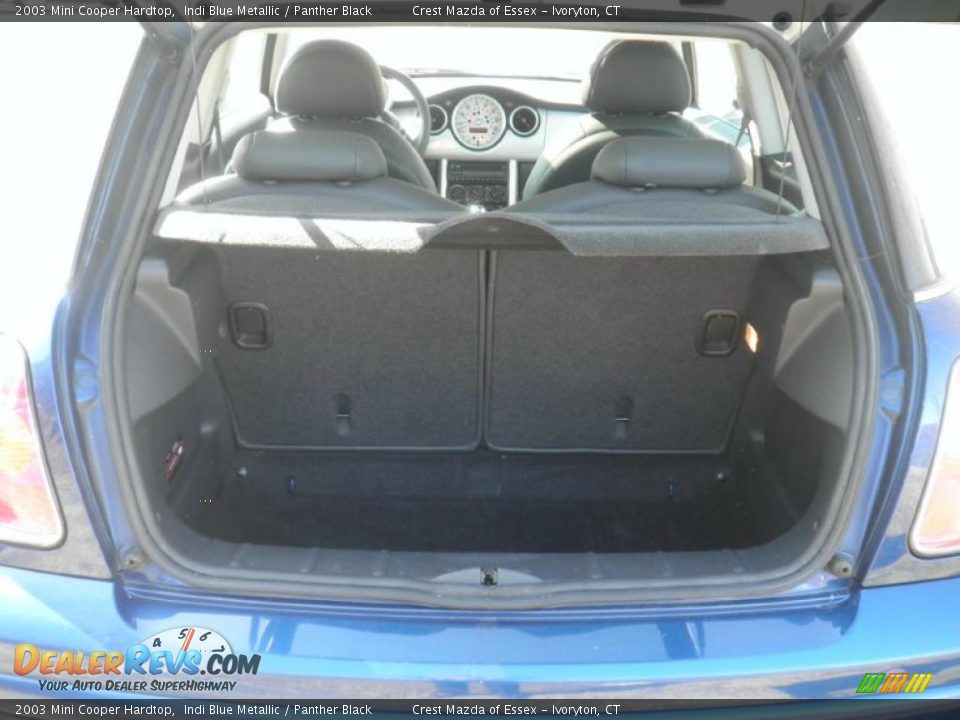 2003 Mini Cooper Hardtop Indi Blue Metallic / Panther Black Photo #7