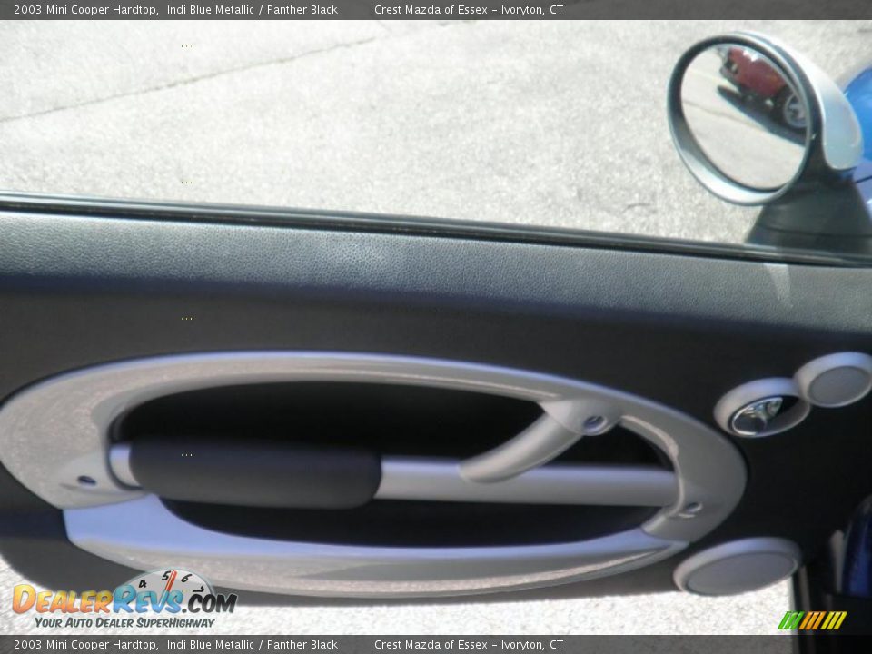 2003 Mini Cooper Hardtop Indi Blue Metallic / Panther Black Photo #8