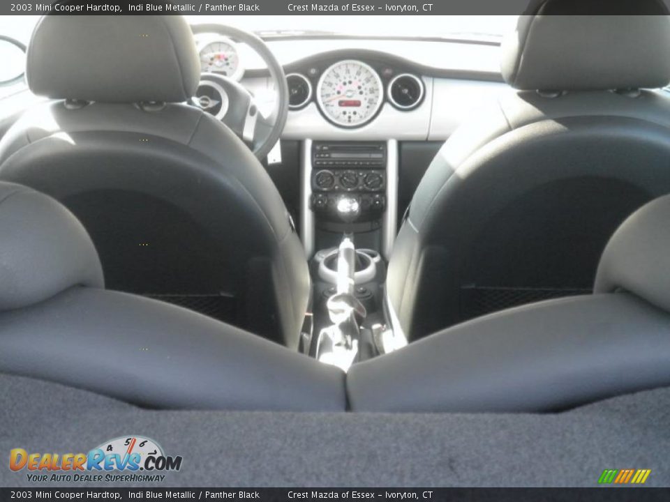 2003 Mini Cooper Hardtop Indi Blue Metallic / Panther Black Photo #10