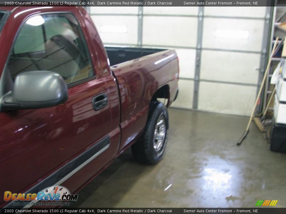 2003 Chevrolet Silverado 1500 LS Regular Cab 4x4 Dark Carmine Red Metallic / Dark Charcoal Photo #3