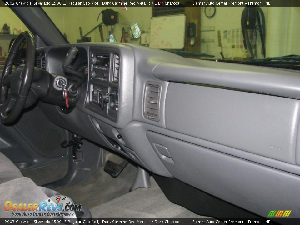 2003 Chevrolet Silverado 1500 LS Regular Cab 4x4 Dark Carmine Red Metallic / Dark Charcoal Photo #10