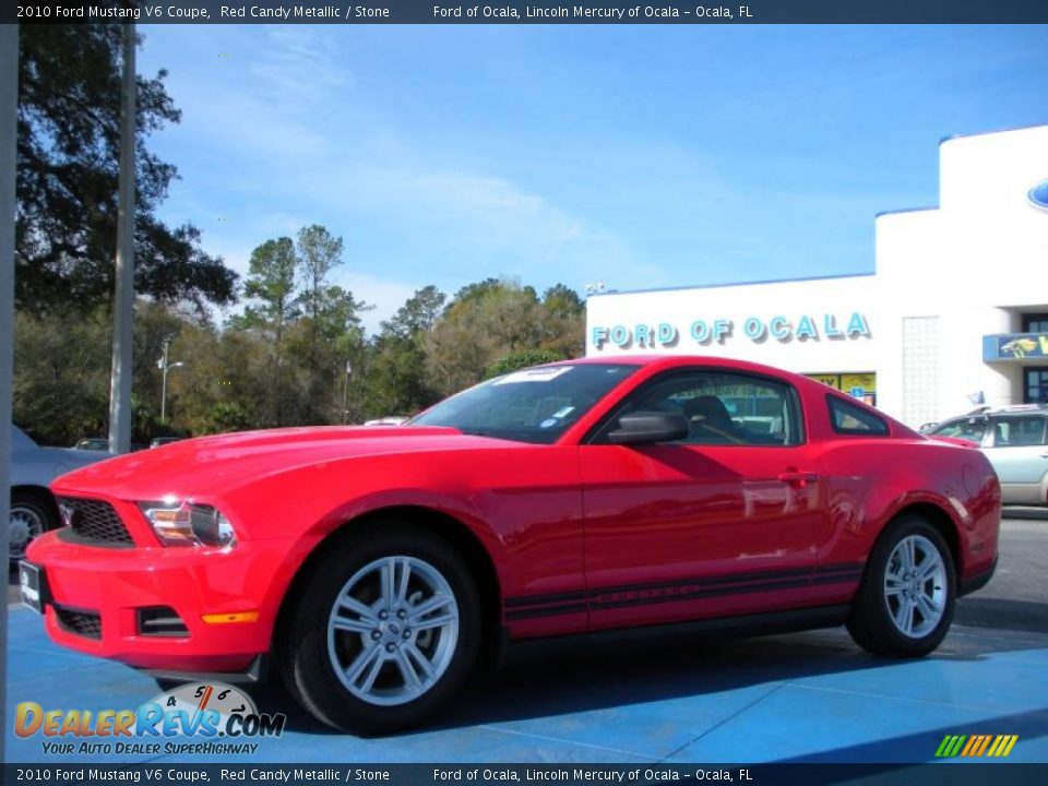 2010 Ford Mustang V6 Coupe Red Candy Metallic / Stone Photo #1