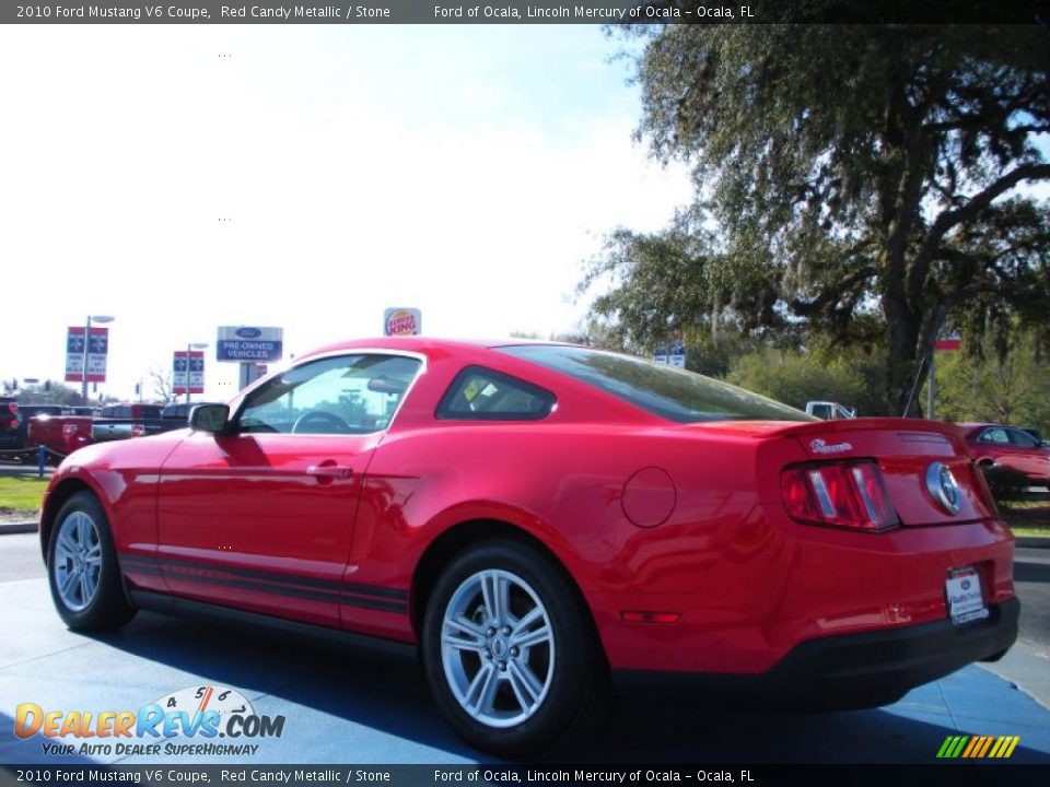 2010 Ford Mustang V6 Coupe Red Candy Metallic / Stone Photo #3
