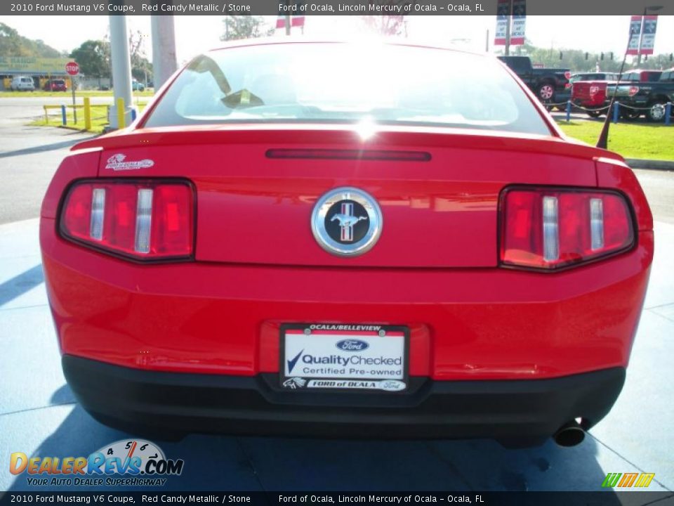 2010 Ford Mustang V6 Coupe Red Candy Metallic / Stone Photo #4