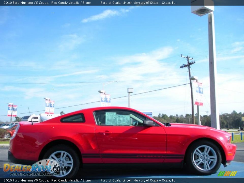 2010 Ford Mustang V6 Coupe Red Candy Metallic / Stone Photo #6