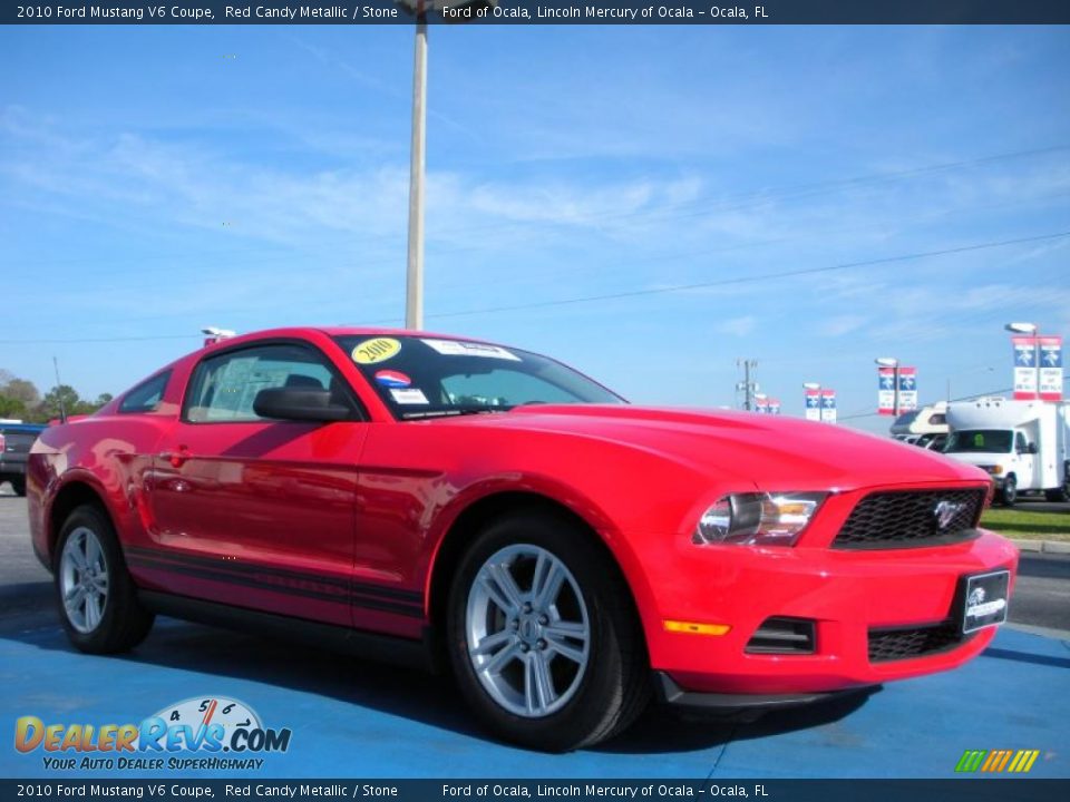 2010 Ford Mustang V6 Coupe Red Candy Metallic / Stone Photo #7