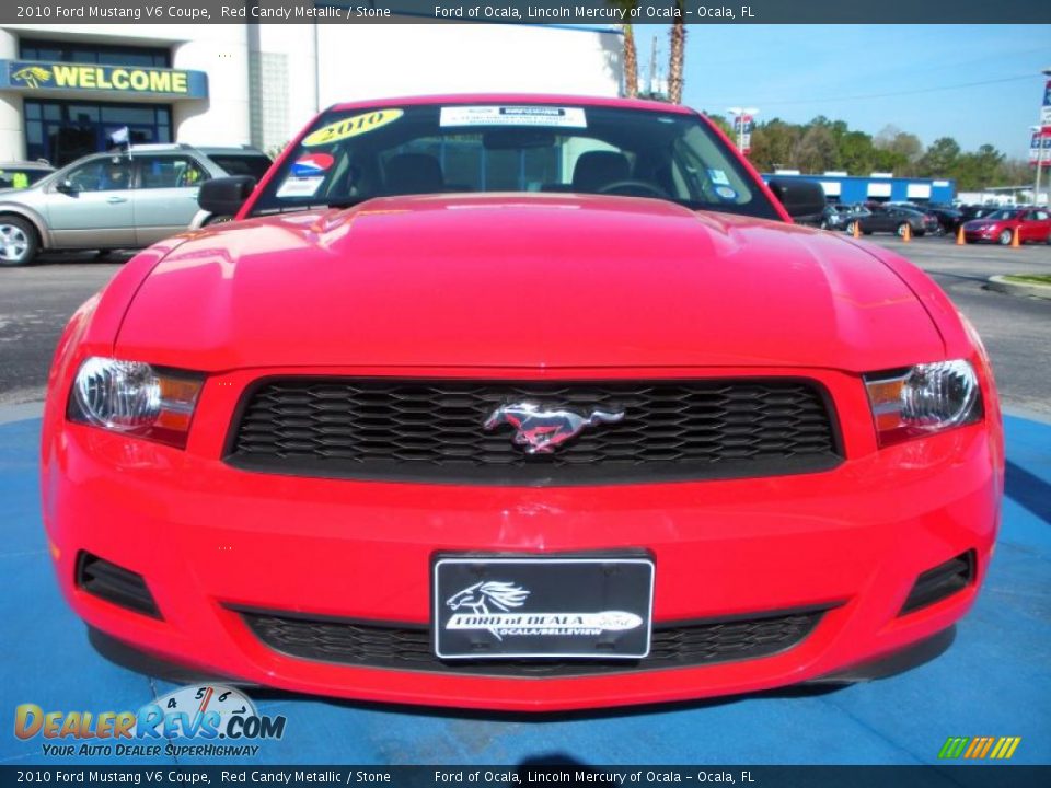 2010 Ford Mustang V6 Coupe Red Candy Metallic / Stone Photo #8