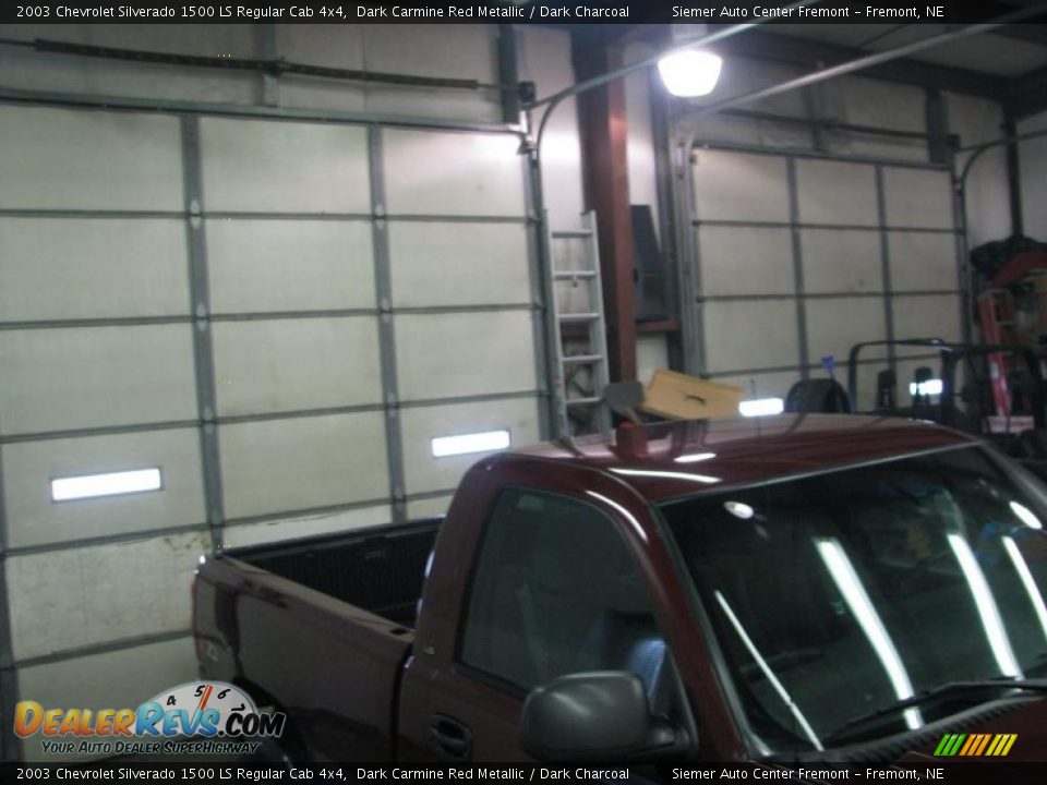 2003 Chevrolet Silverado 1500 LS Regular Cab 4x4 Dark Carmine Red Metallic / Dark Charcoal Photo #19