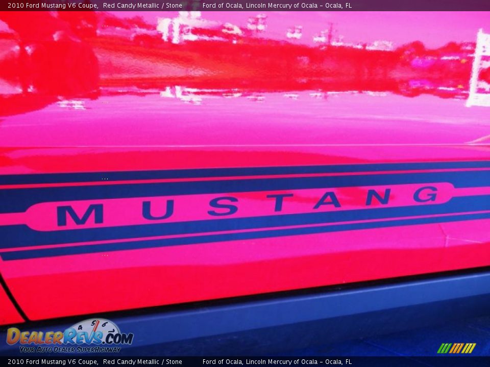 2010 Ford Mustang V6 Coupe Red Candy Metallic / Stone Photo #9