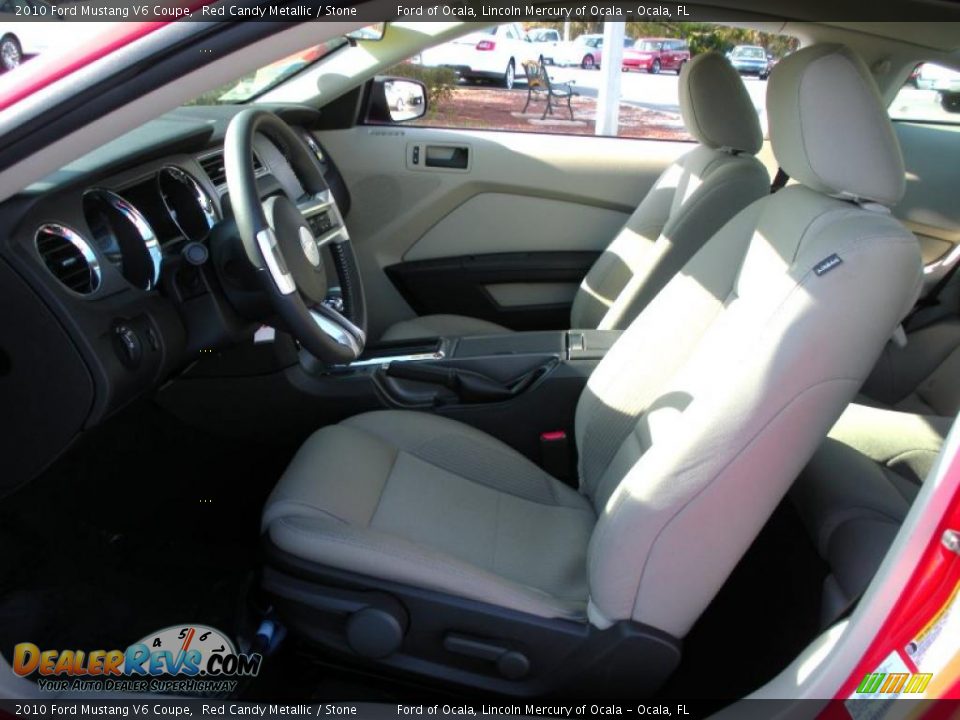 2010 Ford Mustang V6 Coupe Red Candy Metallic / Stone Photo #12