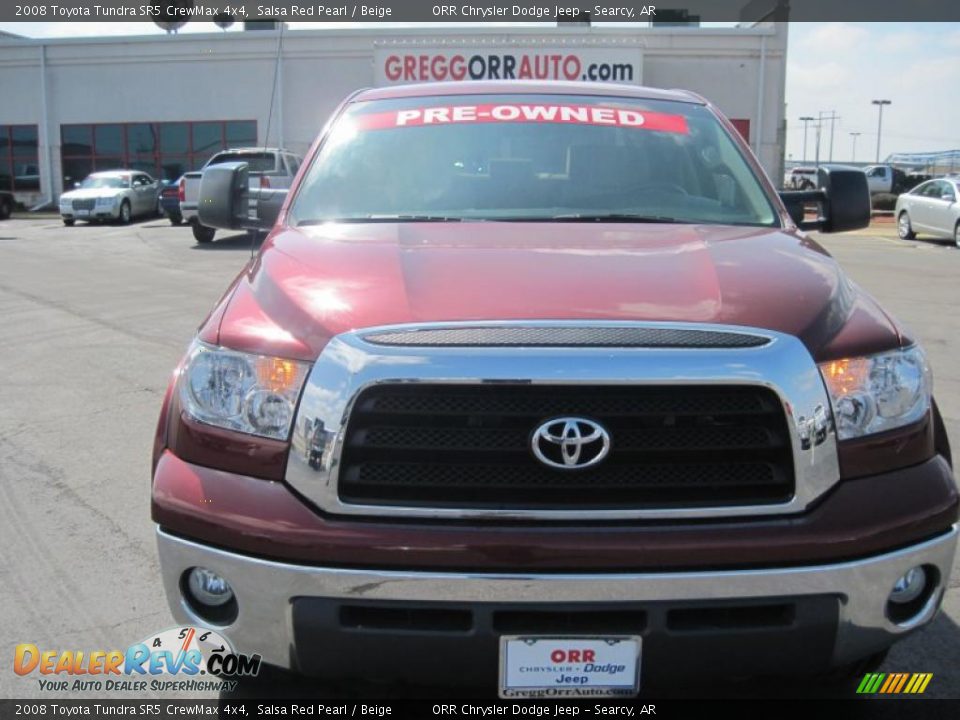 2008 Toyota Tundra SR5 CrewMax 4x4 Salsa Red Pearl / Beige Photo #2