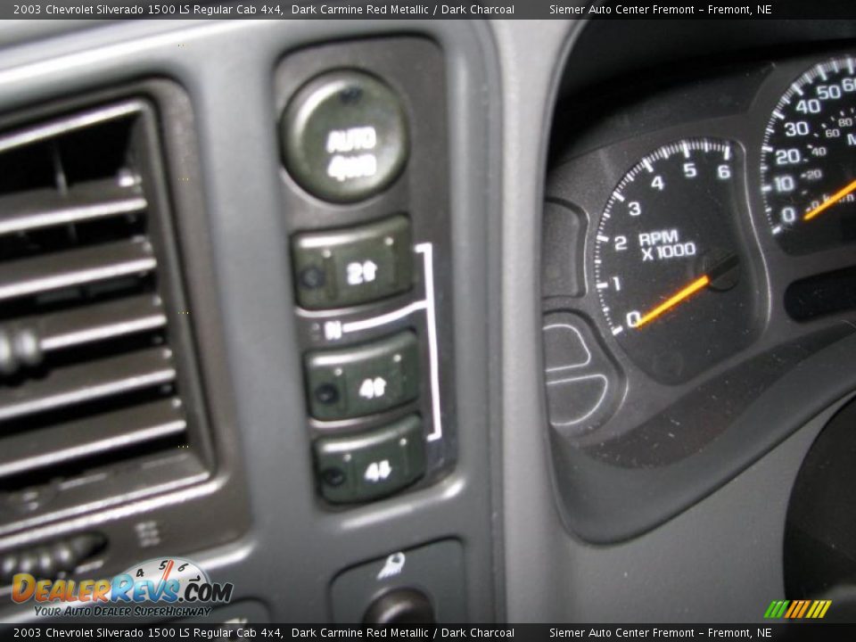 2003 Chevrolet Silverado 1500 LS Regular Cab 4x4 Dark Carmine Red Metallic / Dark Charcoal Photo #25