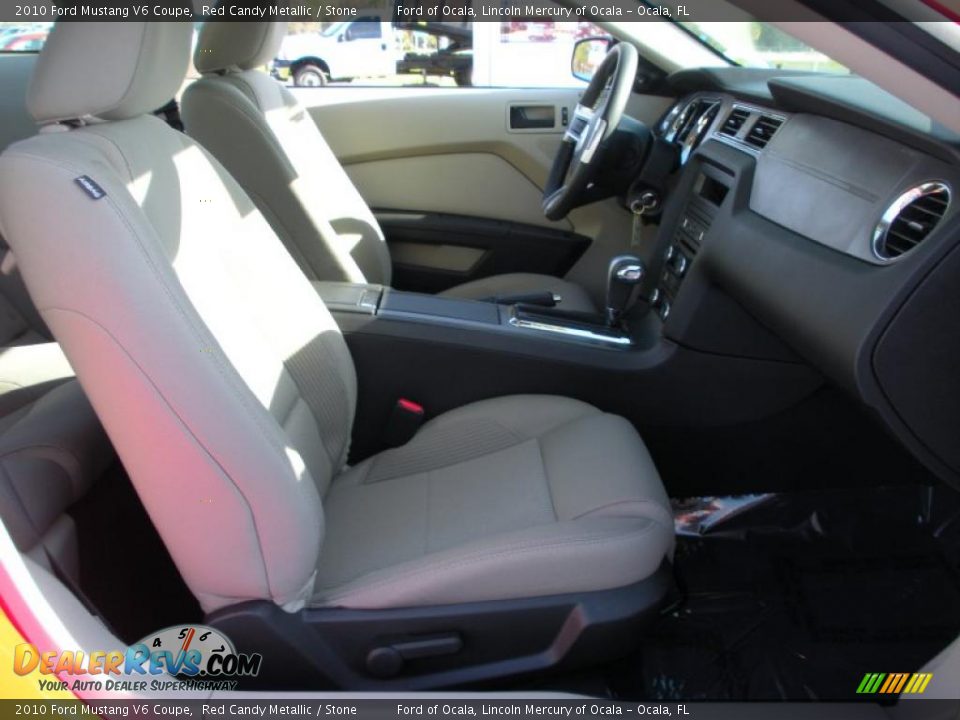 2010 Ford Mustang V6 Coupe Red Candy Metallic / Stone Photo #15