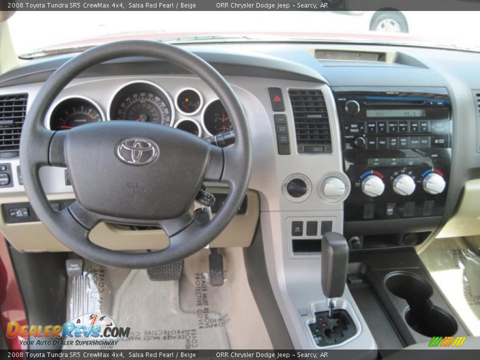2008 Toyota Tundra SR5 CrewMax 4x4 Salsa Red Pearl / Beige Photo #7