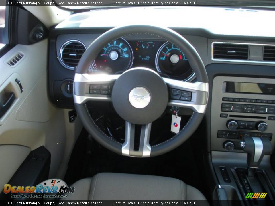 2010 Ford Mustang V6 Coupe Red Candy Metallic / Stone Photo #19
